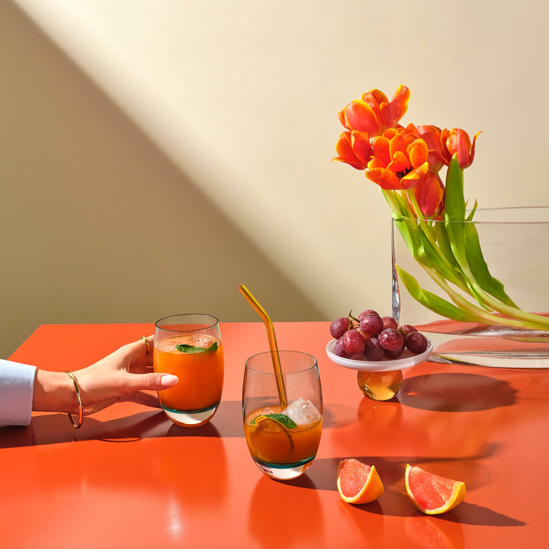 Colored O Dörtlü Su Bardağı Seti