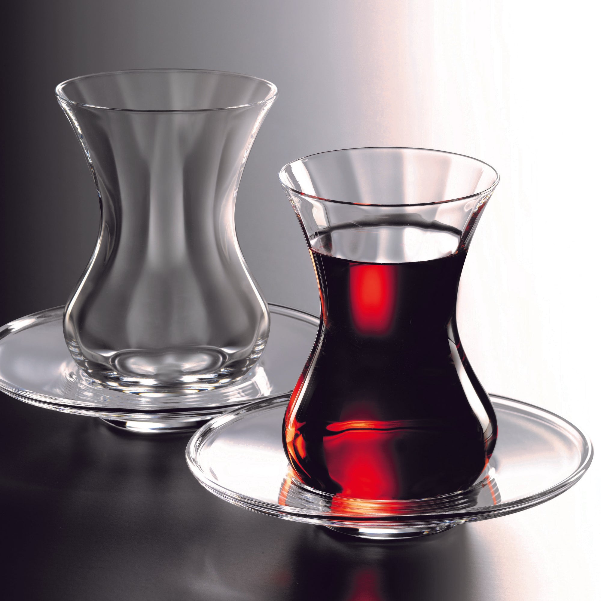 Beykoz Altılı Optikli Çay Bardağı & Tabağı Seti
