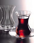 Beykoz Altılı Optikli Çay Bardağı & Tabağı Seti