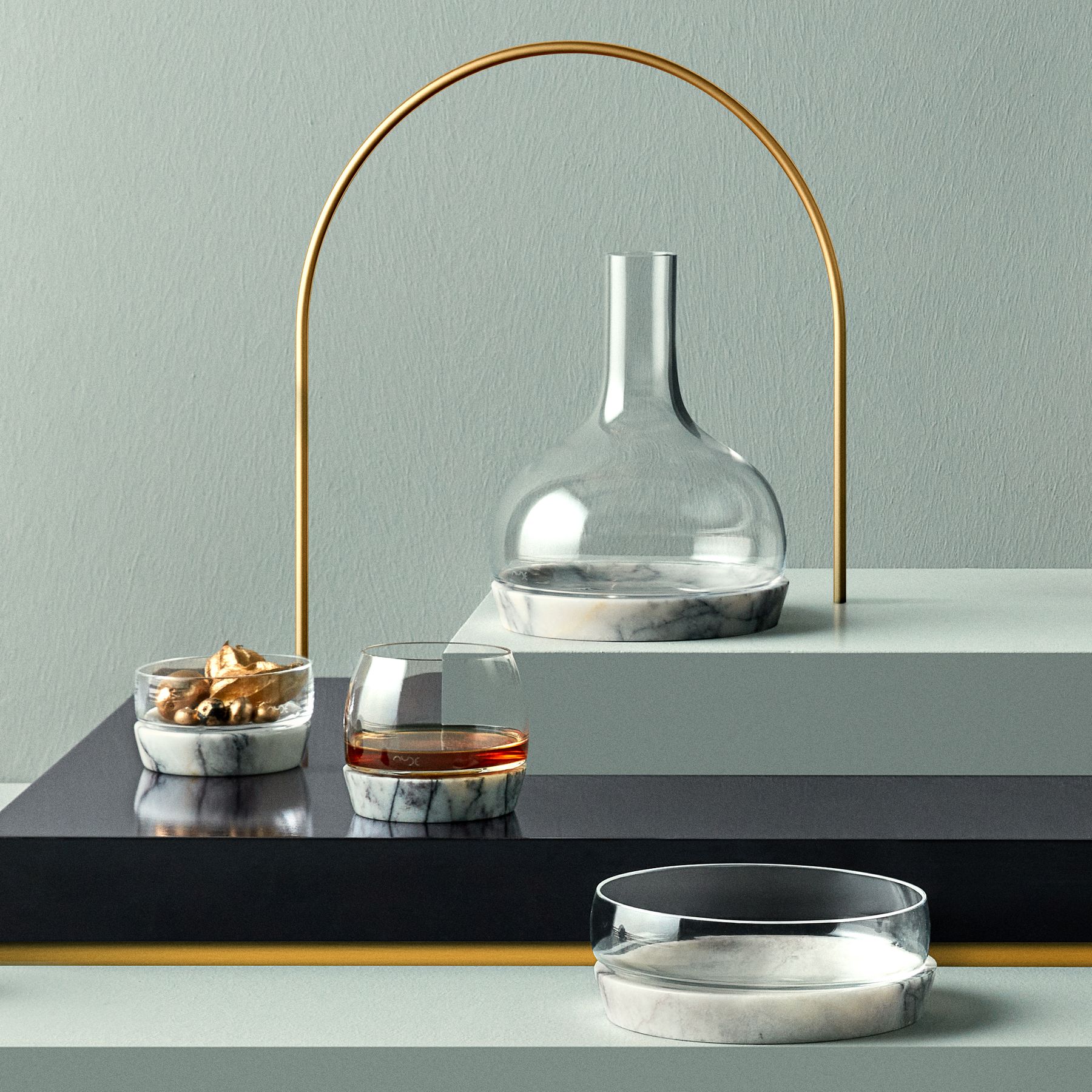 Chill Mermer Altlıklı Küçük Boy Kase