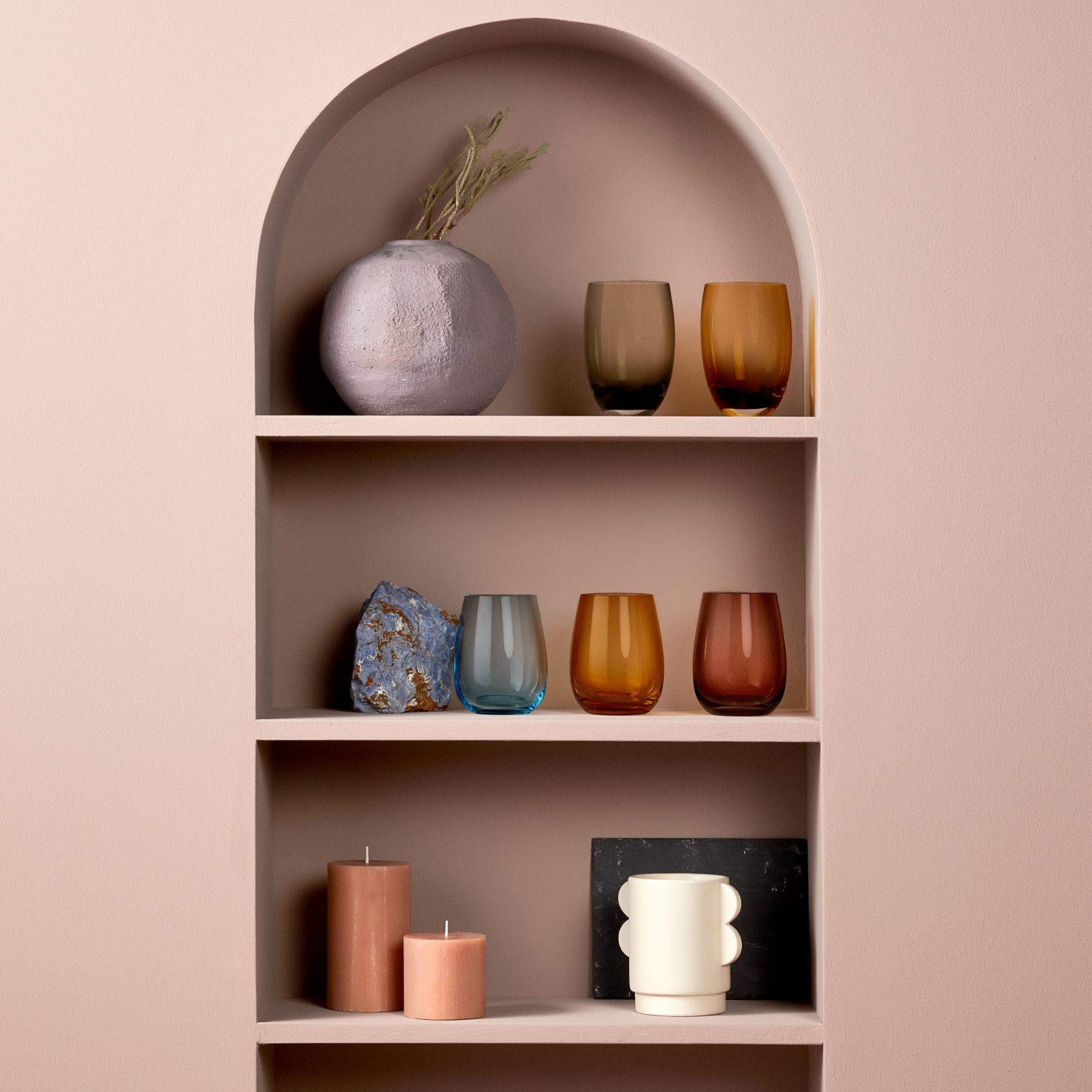 Colored O Dörtlü Su Bardağı Seti