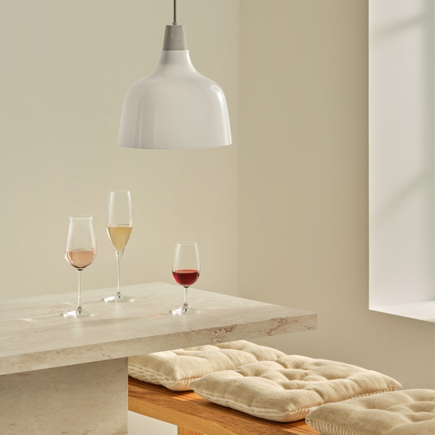 Vintage İkili Rose Şarap Kadehi Seti