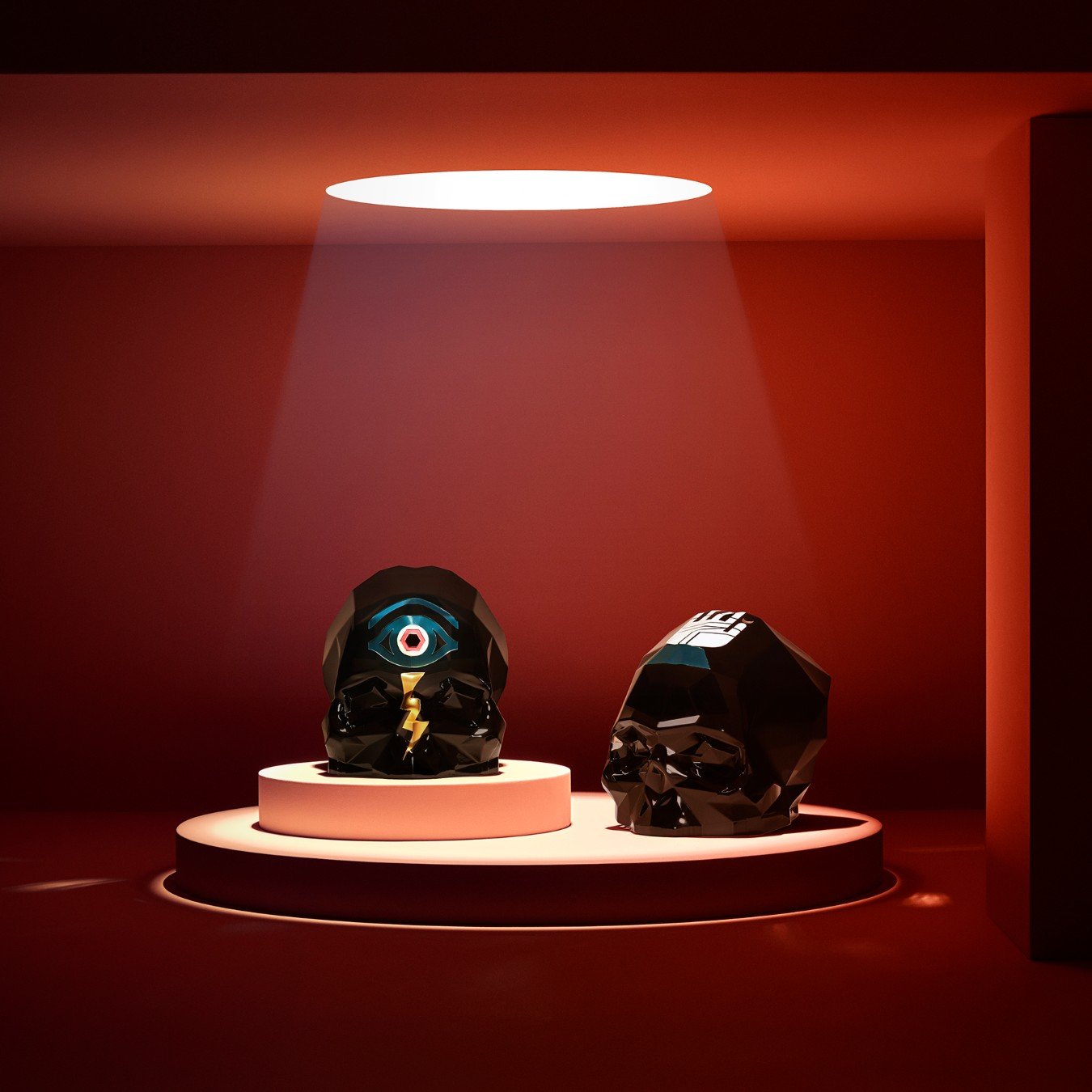 Memento Mori Rock & Pop Büyük Boy Kafatası by Luca Font