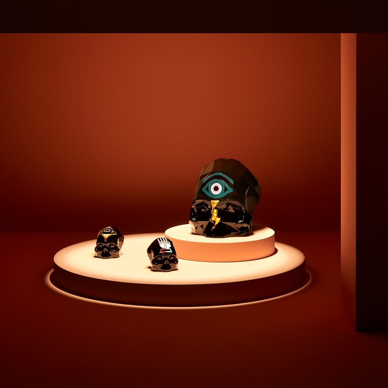 Memento Mori Rock & Pop Küçük Boy Kafatası by Luca Font