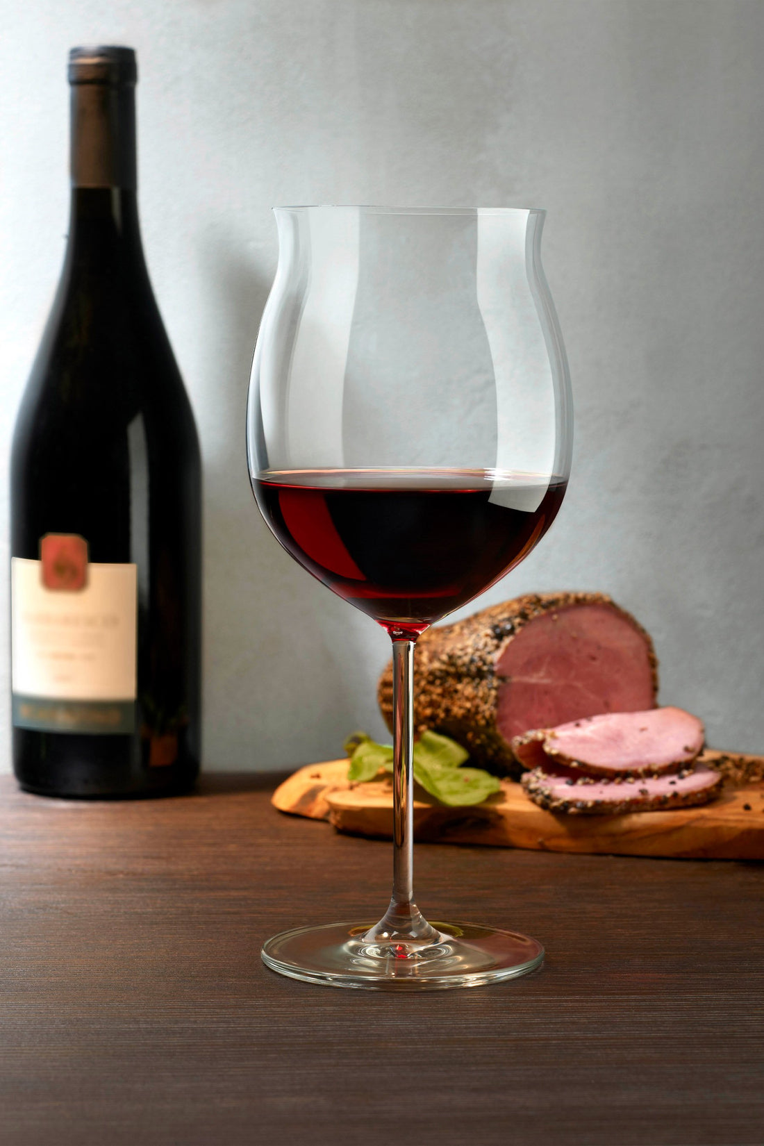 Vintage İkili Burgonya Kırmızı Şarap Kadehi Seti 725 cc